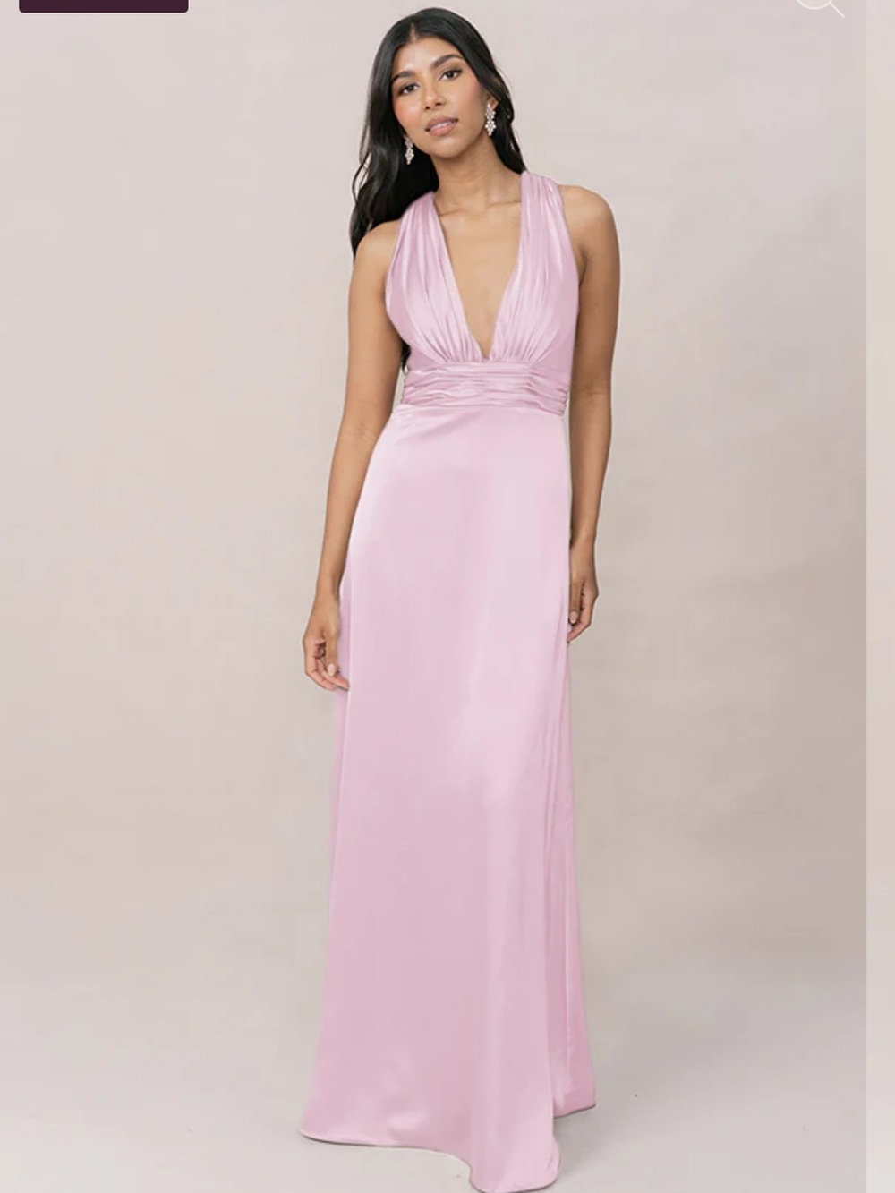 Revelry baby pink Dylan Gown bridesmaid